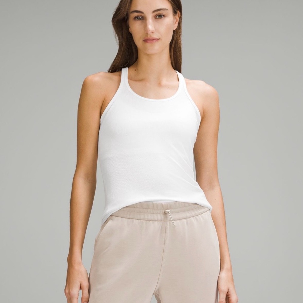 Lululemon Hold Tight Thin Strap Racerback  White Tank Top